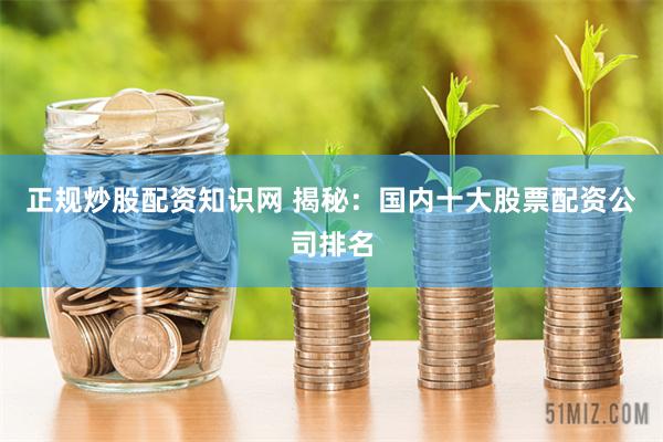 正规炒股配资知识网 揭秘：国内十大股票配资公司排名